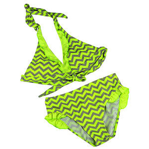 8-16Y Navy/Beach Baby Girl Bikini Swimsuits Child Bathing Set Stripe Halter Strap Falbala Swimwear Kids Biquini Infant-Dollar Bargains Online Shopping Australia