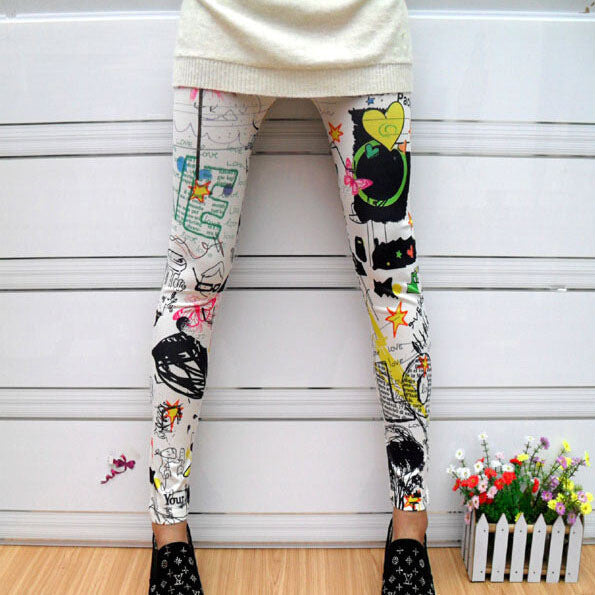 Women American Flag Sunflower Stripes Star Print Thin Leggings Pants-Dollar Bargains Online Shopping Australia