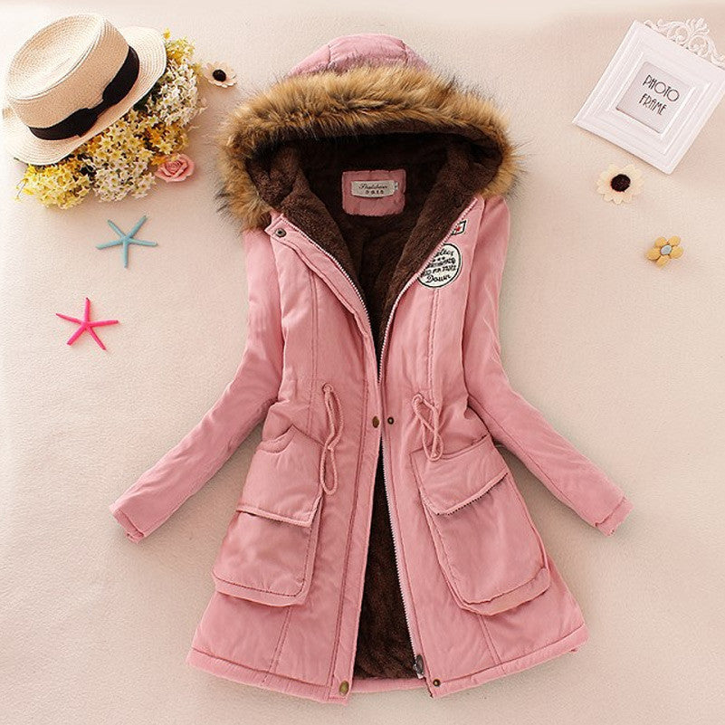 Fashion Fur Collar Coats Jackets for Women Women's Long Parka Plus Size Parka Hoodies-Dollar Bargains Online Shopping Australia