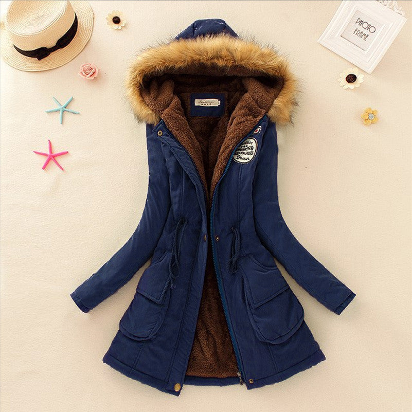 Fashion Fur Collar Coats Jackets for Women Women's Long Parka Plus Size Parka Hoodies-Dollar Bargains Online Shopping Australia