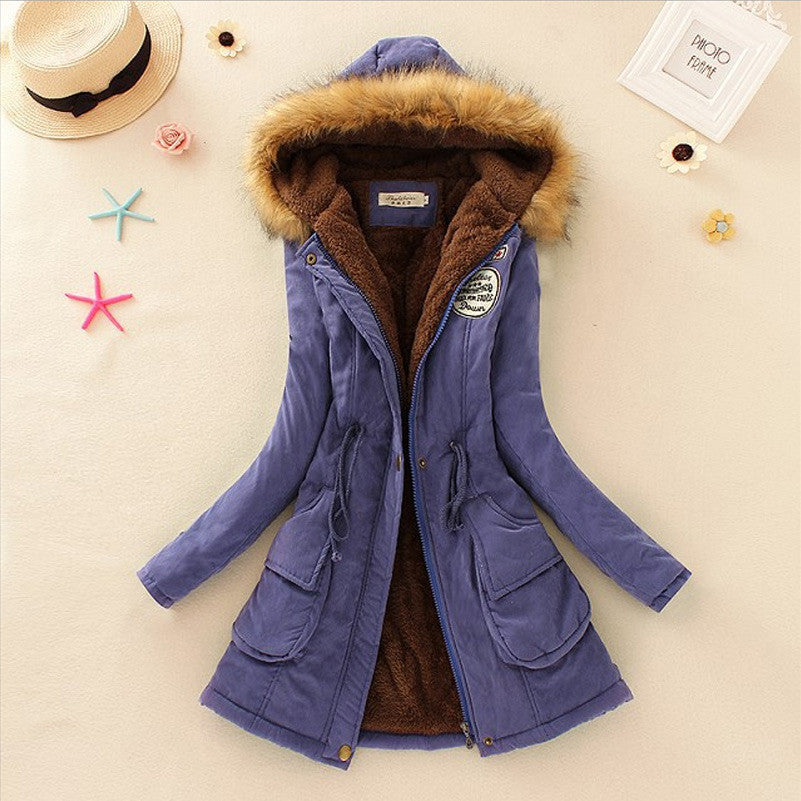 Fashion Fur Collar Coats Jackets for Women Women's Long Parka Plus Size Parka Hoodies-Dollar Bargains Online Shopping Australia