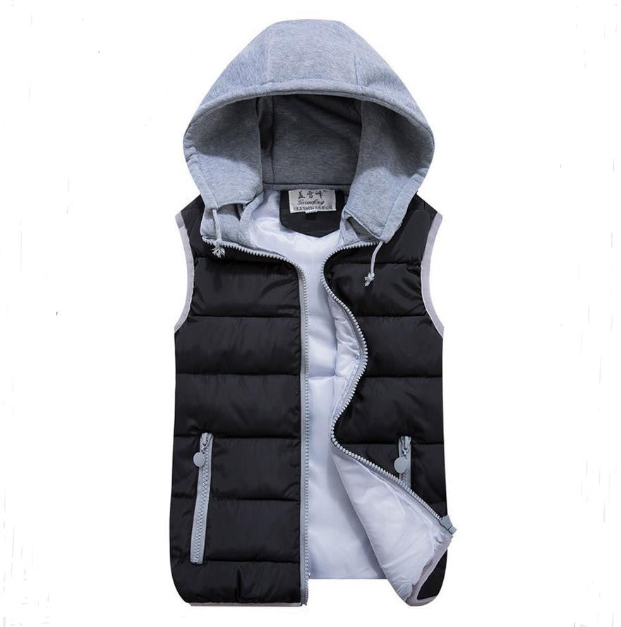 women's cotton wool collar hooded down vest Removable hat high Brand female winter warm Jacket&Outerwear Thicken-Dollar Bargains Online Shopping Australia