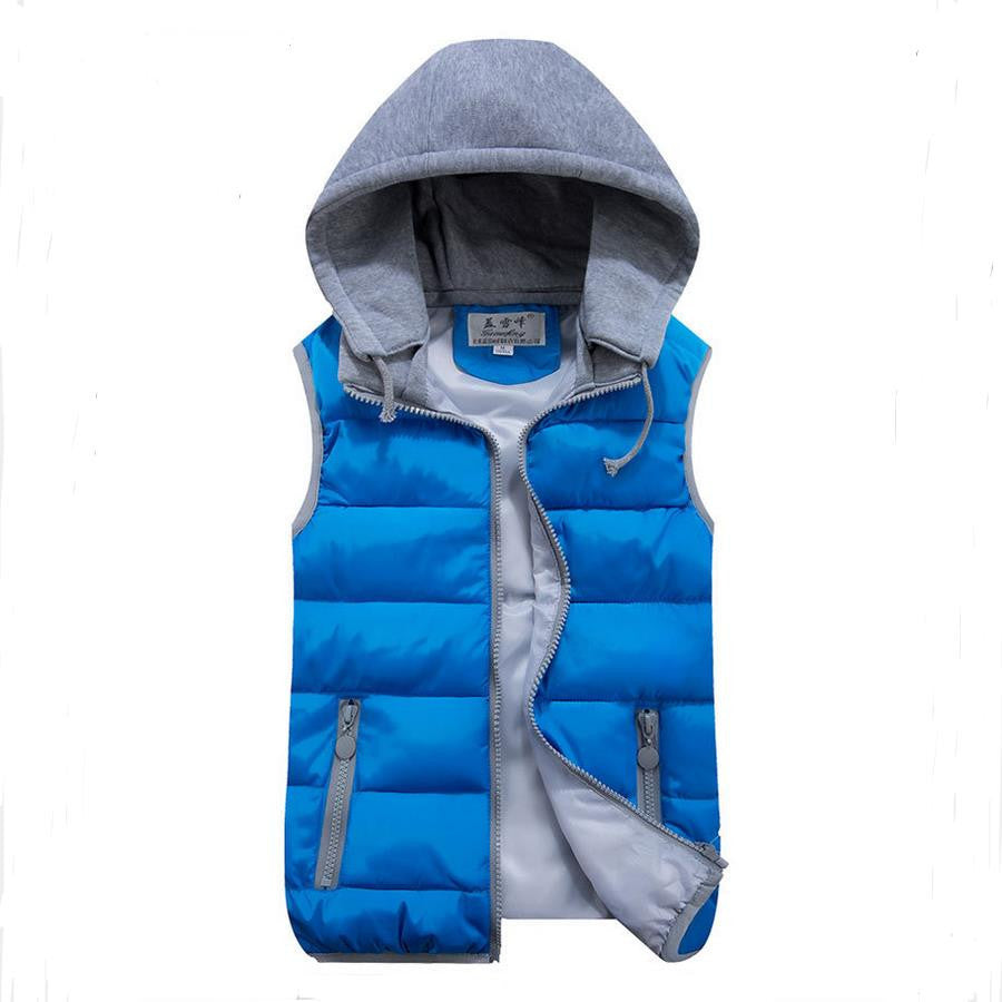 women's cotton wool collar hooded down vest Removable hat high Brand female winter warm Jacket&Outerwear Thicken-Dollar Bargains Online Shopping Australia