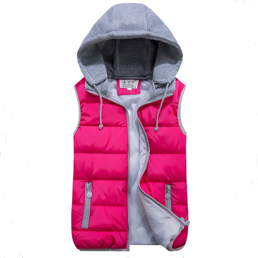 women's cotton wool collar hooded down vest Removable hat high Brand female winter warm Jacket&Outerwear Thicken-Dollar Bargains Online Shopping Australia