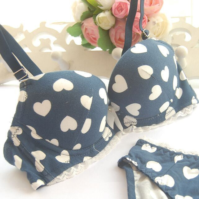 100% cotton thin thick heart charcoal push up underwear bra set price-Dollar Bargains Online Shopping Australia