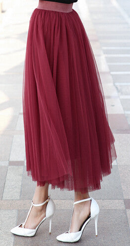 autumn fashion faldas korean style 8 m big swing maxi skirts womens winter jupe high waist tutu adult long tulle skirt-Dollar Bargains Online Shopping Australia