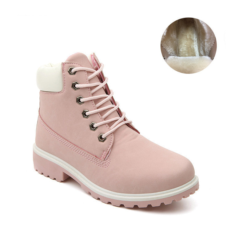 Women Boots PU Leather Platform Women Shoes Suede Rubber Women Ankle Boots Timber Boots Martin brand Shoes #C1-Dollar Bargains Online Shopping Australia