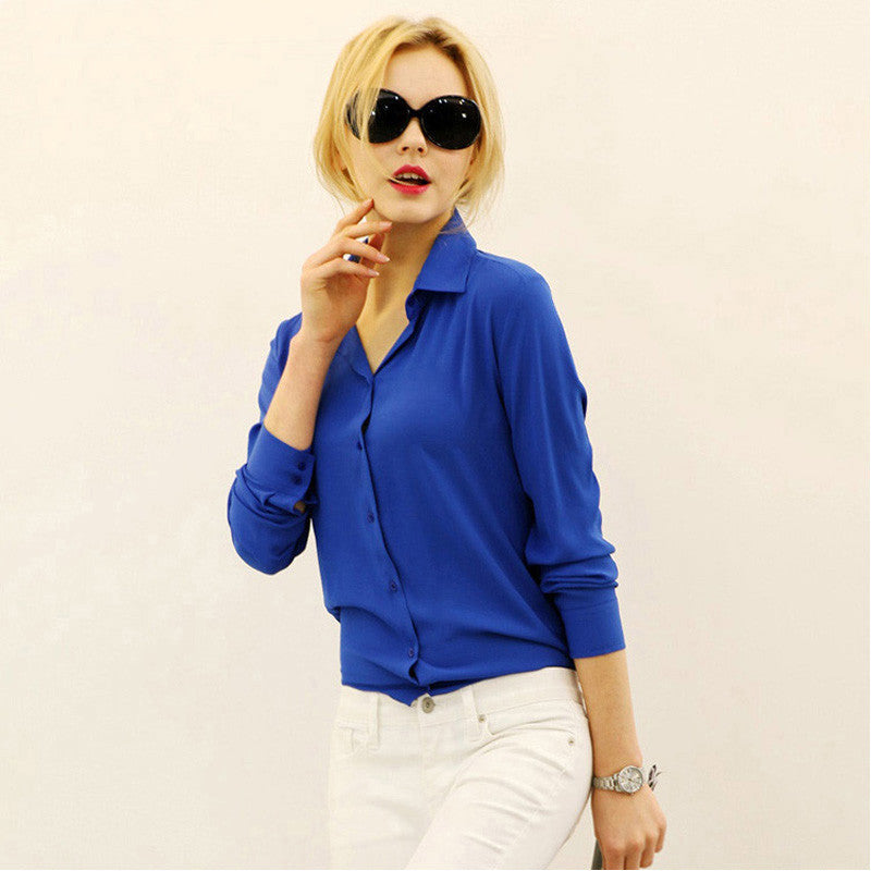 Chiffon Casual Blouse Dress Shirts vetement femme Tops Clothing Lady Beauty Sleeve High Quality-Dollar Bargains Online Shopping Australia