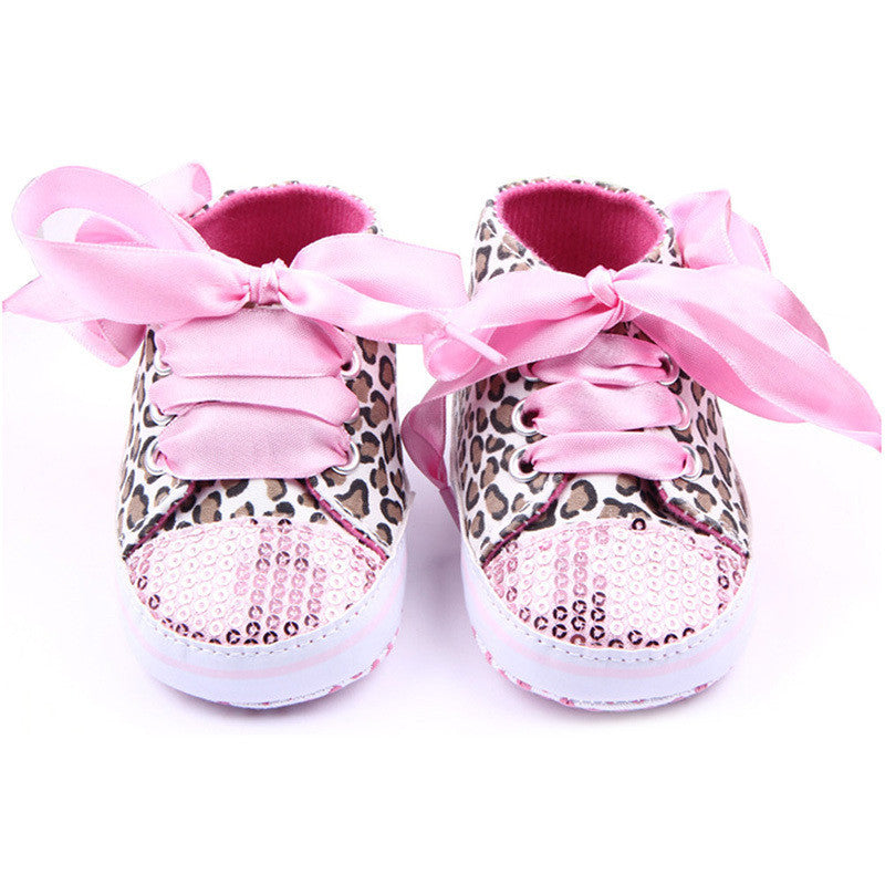 Toddler Baby Girls Shoes Floral Leopard Sequin Infant Soft Sole First Walker Cotton Shoes-Dollar Bargains Online Shopping Australia