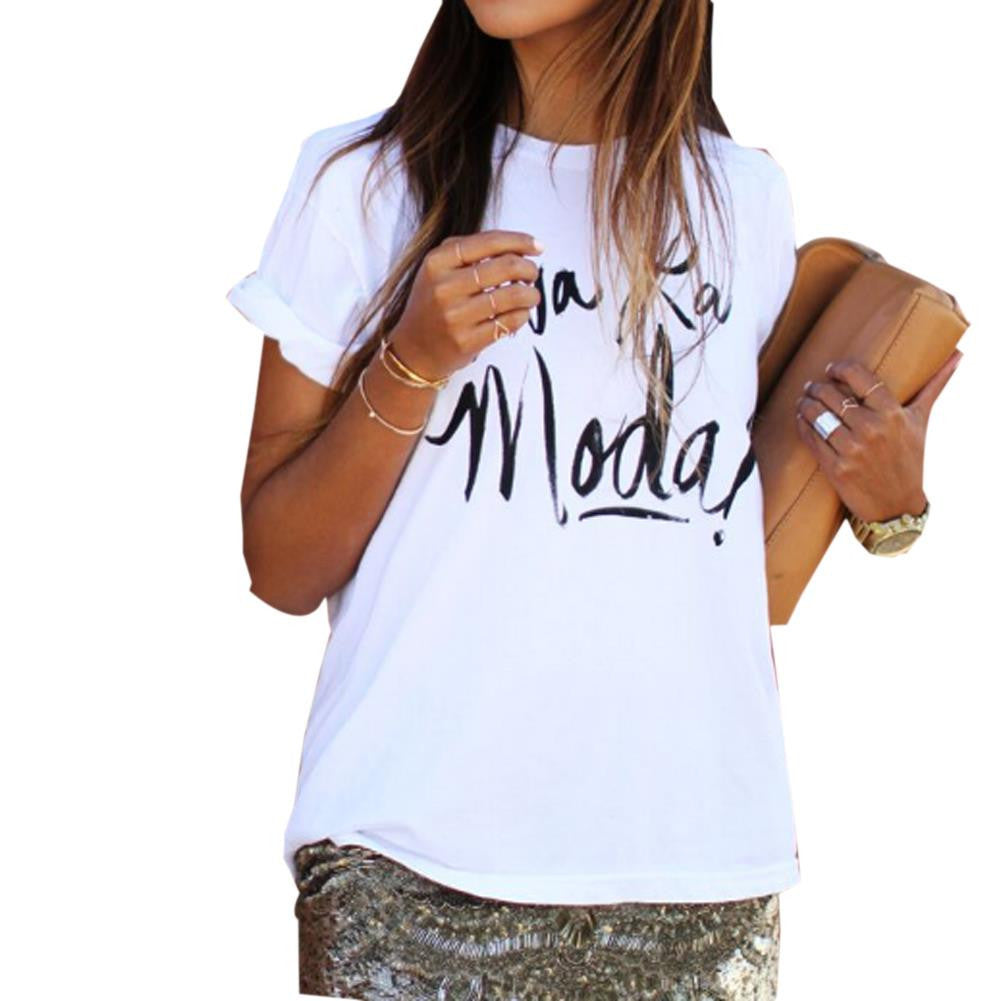 Making Magic Happen Print Letter T Shirt Women Top tshirt Women T Shirt Casual tshirt Tee Femme Summer Vogue T-shirt-Dollar Bargains Online Shopping Australia