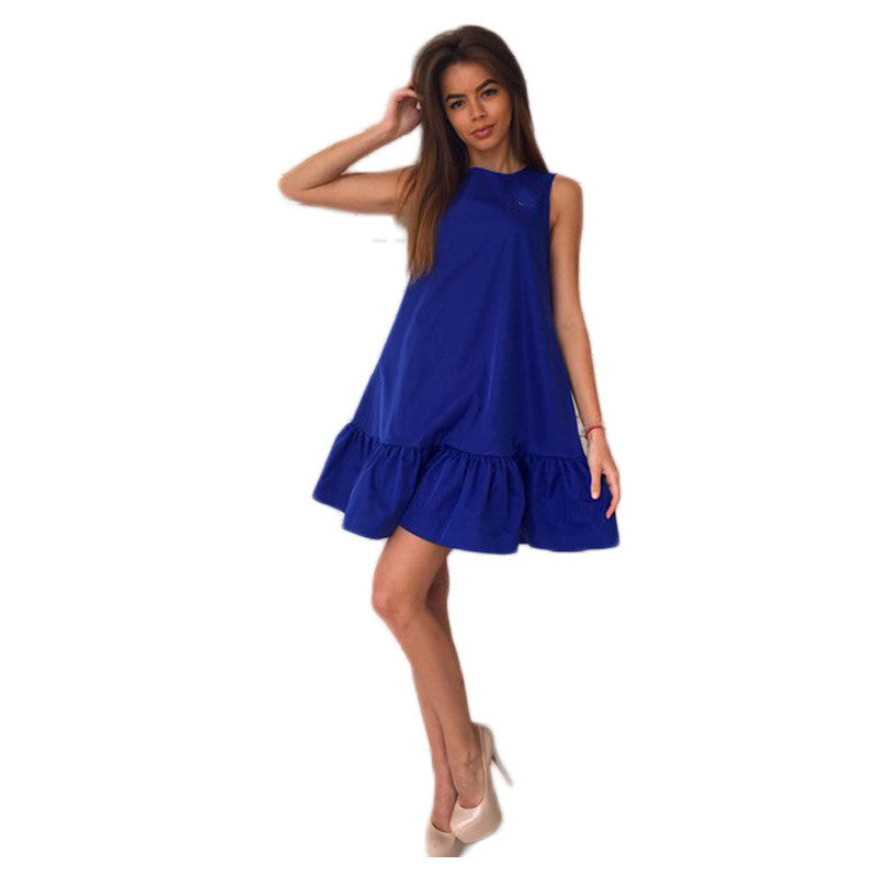 Vestidos Sexy Ruffles Women Dress Summer Sleeveless Casual A Line Bodycon Dresses Party Cocktail Short Mini Tube Beach Dress-Dollar Bargains Online Shopping Australia