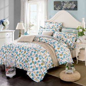 Bedding set 6pcs duvet doona quilt fitted cover ned sheet 100% cotton king queen full twin size bedclothes linens-Dollar Bargains Online Shopping Australia