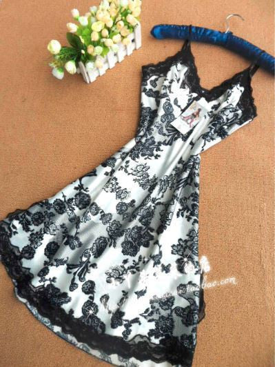Summer Fashion Rayon V-Neck Women's Nightgown Spaghetti Strap Slim Waist Nightgdress Women Chmise De Nuit-Dollar Bargains Online Shopping Australia