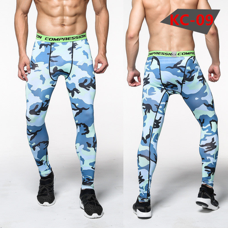 Men Compression Pants Tights Casual Bodybuilding Mans Trousers Brand Camouflage Army Green Skinny Leggings-Dollar Bargains Online Shopping Australia