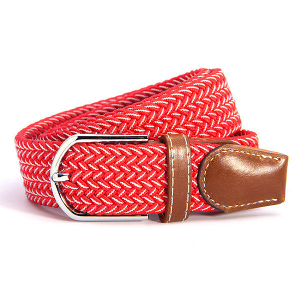 31 Colors Men Women's Canvas Plain Webbing Metal Buckle Woven Stretch Waist Belt-Dollar Bargains Online Shopping Australia