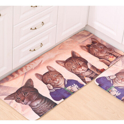 Kawaii Welcome Floor Mats Animal Cute Cat Print Bathroom Kitchen Carpets House Doormats for Living Room Anti-Slip Tapete Rug-Dollar Bargains Online Shopping Australia