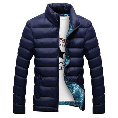 Winter Jacket Men Men Cotton Blend Coats Zipper Mens Jacket Casual Thick Outwear-Dollar Bargains Online Shopping Australia