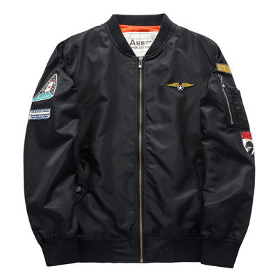 Men Bomber Jacket Air Force One Hip Hop Patch Designs Slim Fit Pilot Bomber Jacket Coat Men Jackets,YA372-Dollar Bargains Online Shopping Australia