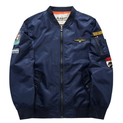 Men Bomber Jacket Air Force One Hip Hop Patch Designs Slim Fit Pilot Bomber Jacket Coat Men Jackets,YA372-Dollar Bargains Online Shopping Australia