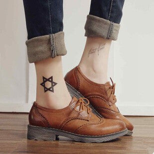 FLAT Oxford Shoes Woman Autumn Flats Fashion Brogue Oxford Women Shoes moccasins sapatos femininos sapatilhas zapatos mujer-Dollar Bargains Online Shopping Australia