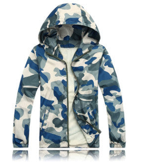 Men Fashion Camouflage Jacket Summer Tide Male Hooded Thin Sunscreen Coat MWW170-Dollar Bargains Online Shopping Australia