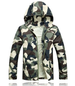 Men Fashion Camouflage Jacket Summer Tide Male Hooded Thin Sunscreen Coat MWW170-Dollar Bargains Online Shopping Australia