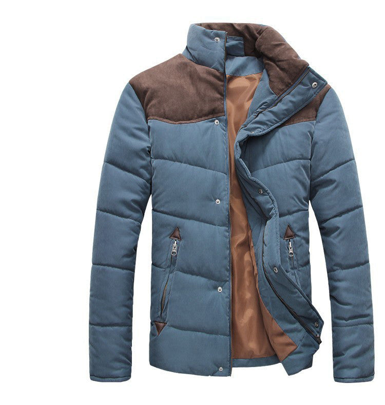 Men Winter Splicing Cotton-Padded Coat Jacket Winter Plus Size Parka High Quality MWM169-Dollar Bargains Online Shopping Australia