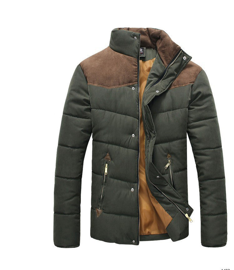 Men Winter Splicing Cotton-Padded Coat Jacket Winter Plus Size Parka High Quality MWM169-Dollar Bargains Online Shopping Australia