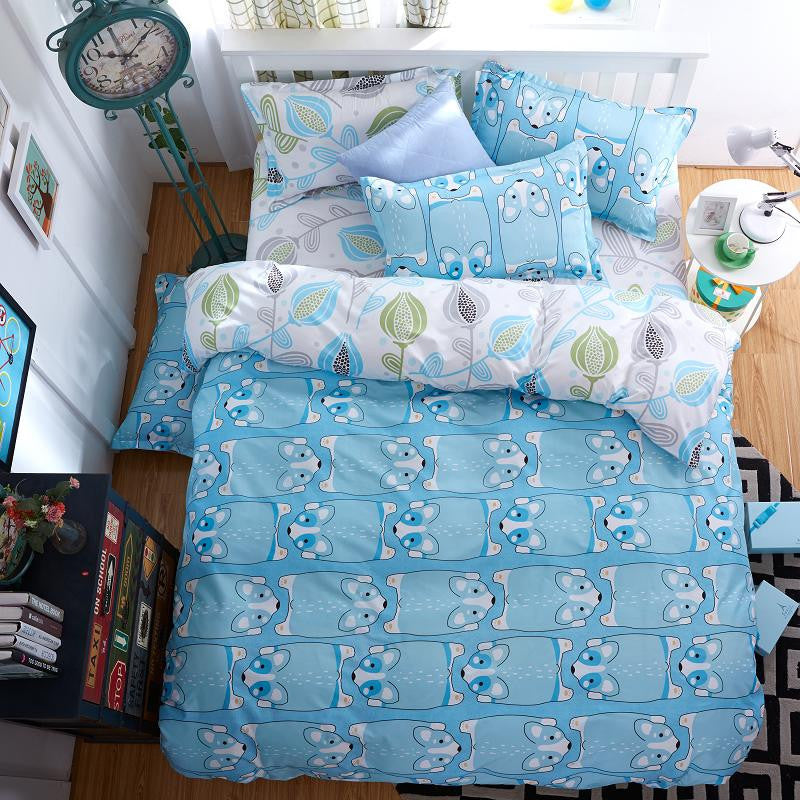Fashion Bedding Set 4pcs/3pcs Duvet Cover Sets Soft Polyester Bed Linen Flat Bed Sheet Set Pillowcase Home Textile Drop Ship-Dollar Bargains Online Shopping Australia