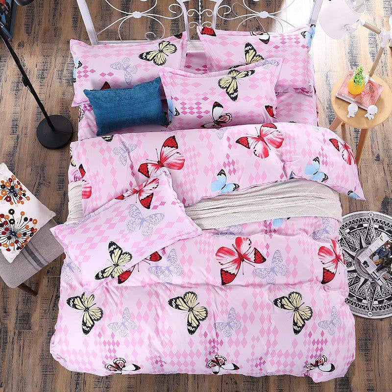 Fashion Bedding Set 4pcs/3pcs Duvet Cover Sets Soft Polyester Bed Linen Flat Bed Sheet Set Pillowcase Home Textile Drop Ship-Dollar Bargains Online Shopping Australia