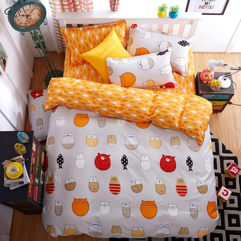 Fashion Bedding Set 4pcs/3pcs Duvet Cover Sets Soft Polyester Bed Linen Flat Bed Sheet Set Pillowcase Home Textile Drop Ship-Dollar Bargains Online Shopping Australia