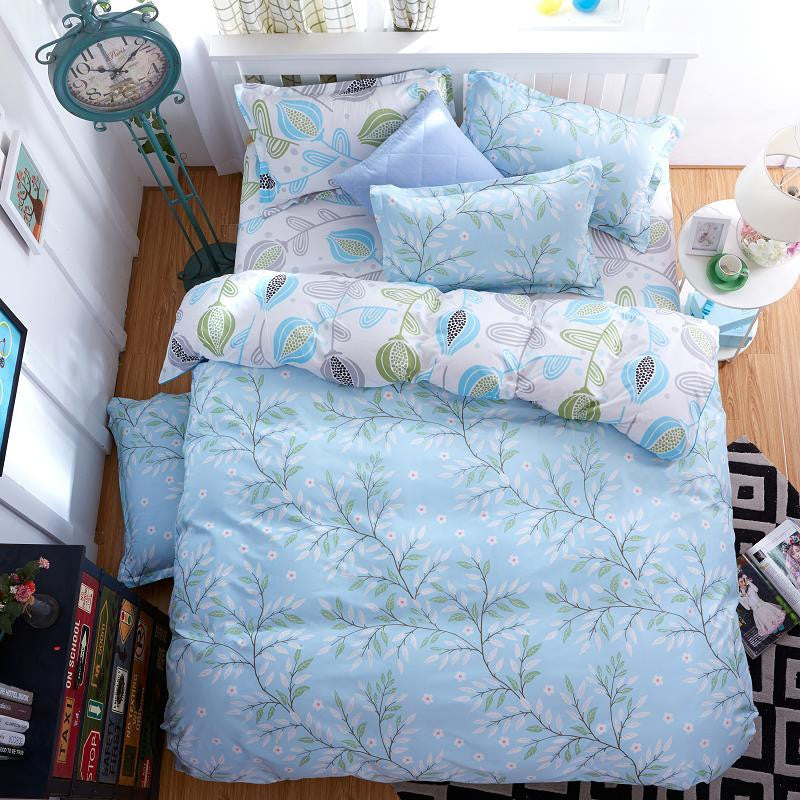 Fashion Bedding Set 4pcs/3pcs Duvet Cover Sets Soft Polyester Bed Linen Flat Bed Sheet Set Pillowcase Home Textile Drop Ship-Dollar Bargains Online Shopping Australia