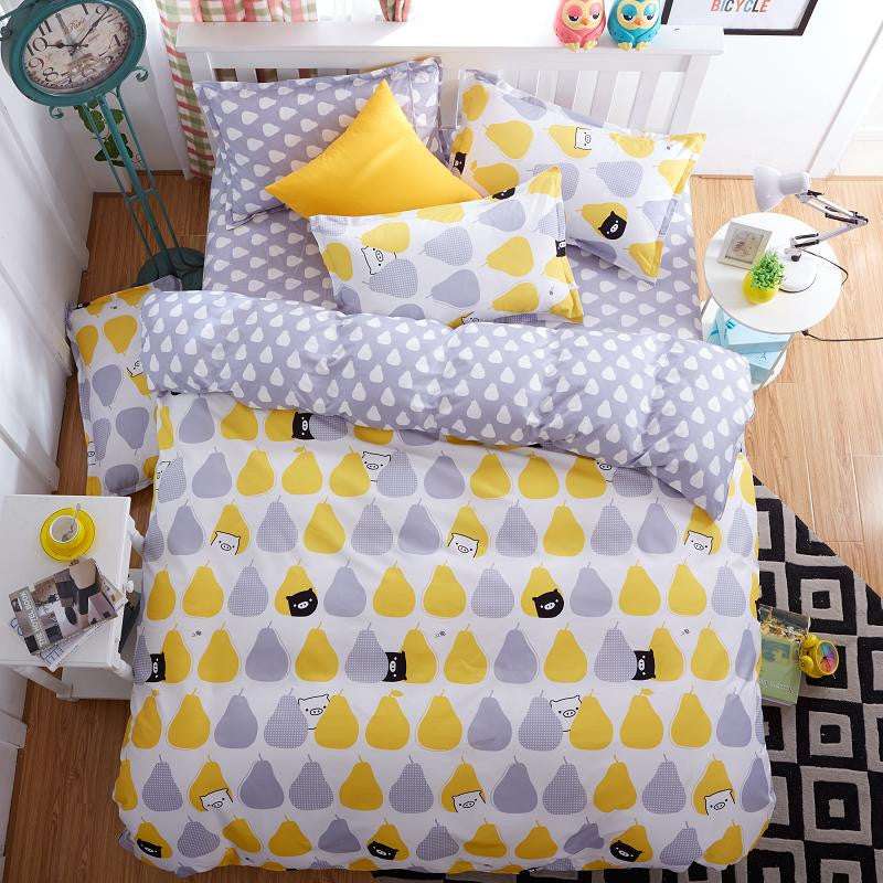 Fashion Bedding Set 4pcs/3pcs Duvet Cover Sets Soft Polyester Bed Linen Flat Bed Sheet Set Pillowcase Home Textile Drop Ship-Dollar Bargains Online Shopping Australia