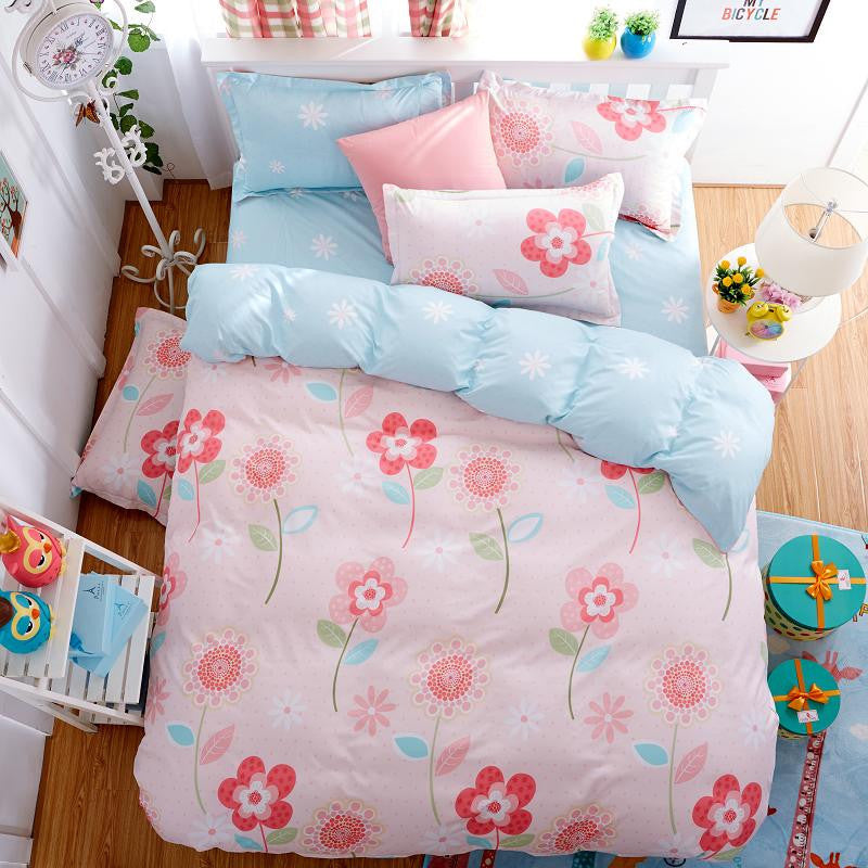 Fashion Bedding Set 4pcs/3pcs Duvet Cover Sets Soft Polyester Bed Linen Flat Bed Sheet Set Pillowcase Home Textile Drop Ship-Dollar Bargains Online Shopping Australia