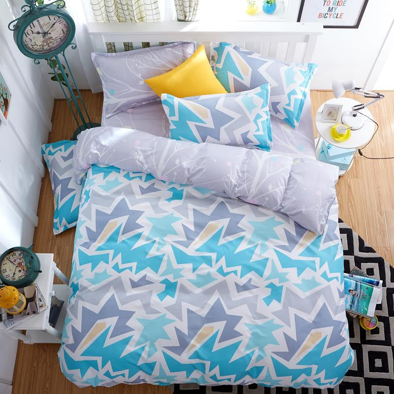 Fashion Bedding Set 4pcs/3pcs Duvet Cover Sets Soft Polyester Bed Linen Flat Bed Sheet Set Pillowcase Home Textile Drop Ship-Dollar Bargains Online Shopping Australia