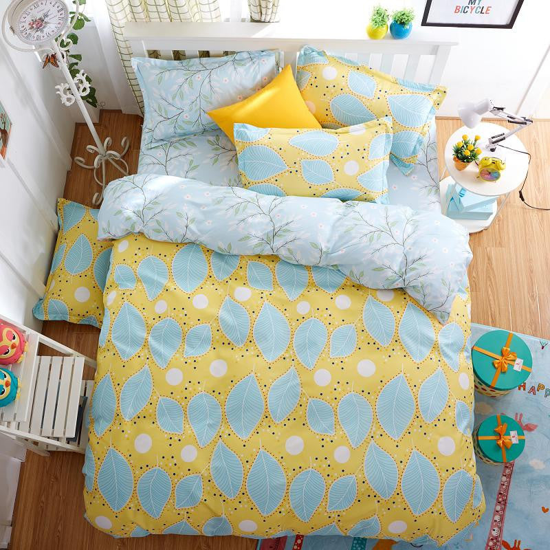 Fashion Bedding Set 4pcs/3pcs Duvet Cover Sets Soft Polyester Bed Linen Flat Bed Sheet Set Pillowcase Home Textile Drop Ship-Dollar Bargains Online Shopping Australia