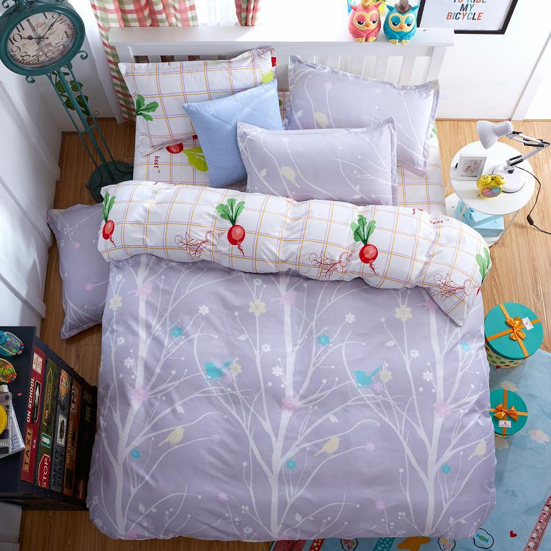 Fashion Bedding Set 4pcs/3pcs Duvet Cover Sets Soft Polyester Bed Linen Flat Bed Sheet Set Pillowcase Home Textile Drop Ship-Dollar Bargains Online Shopping Australia