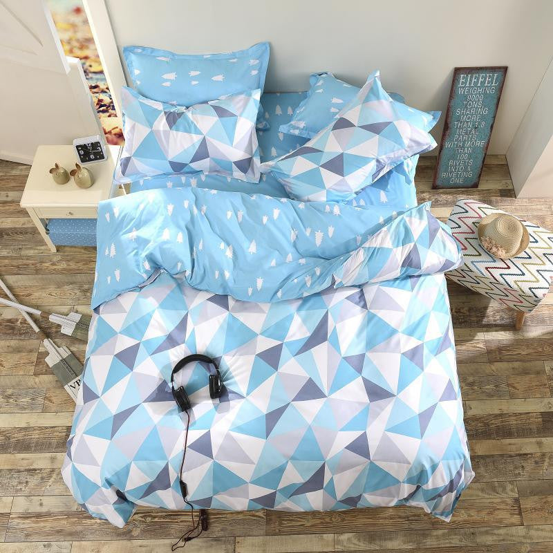 Fashion Bedding Set 4pcs/3pcs Duvet Cover Sets Soft Polyester Bed Linen Flat Bed Sheet Set Pillowcase Home Textile Drop Ship-Dollar Bargains Online Shopping Australia
