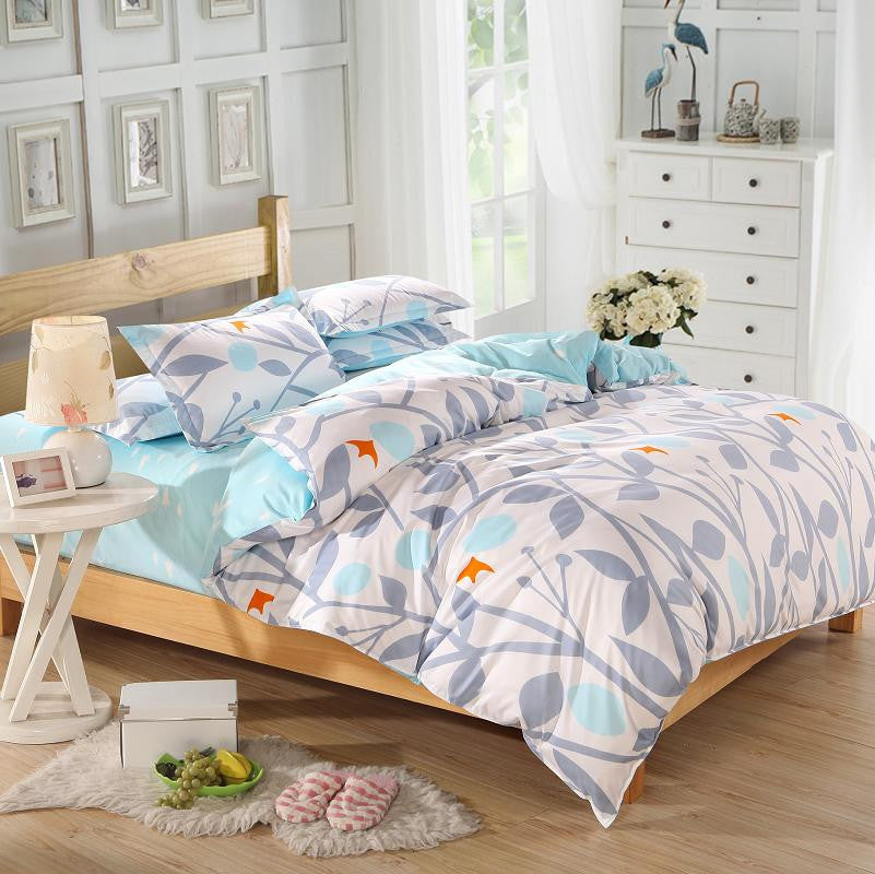 Fashion Bedding Set 4pcs/3pcs Duvet Cover Sets Soft Polyester Bed Linen Flat Bed Sheet Set Pillowcase Home Textile Drop Ship-Dollar Bargains Online Shopping Australia