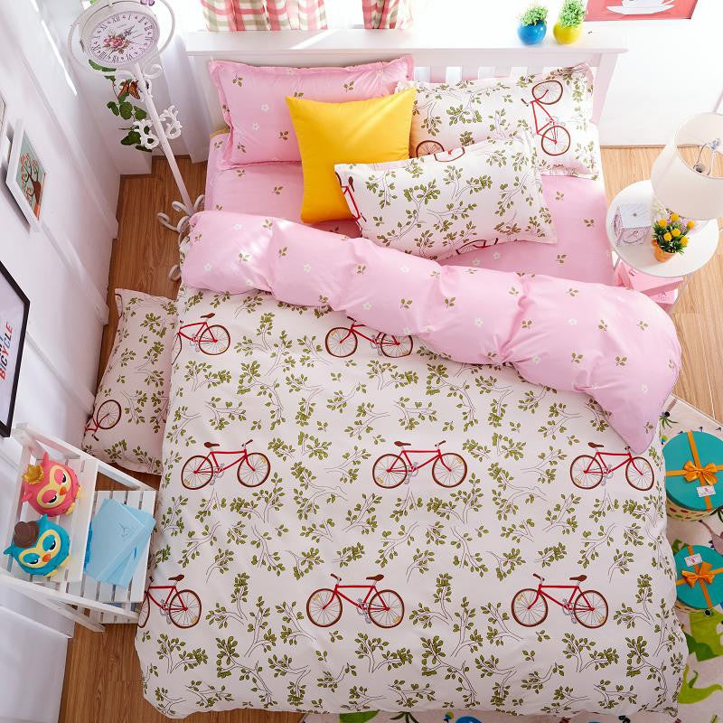 Fashion Bedding Set 4pcs/3pcs Duvet Cover Sets Soft Polyester Bed Linen Flat Bed Sheet Set Pillowcase Home Textile Drop Ship-Dollar Bargains Online Shopping Australia