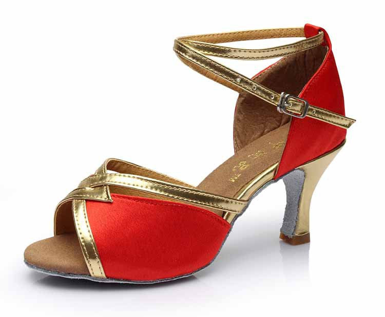 Brand Satin/PU Girls Ladies Women's Tango Salsa Dance Ballroom Latin Dance Shoes 7cm Heels 22 Colors and-Dollar Bargains Online Shopping Australia