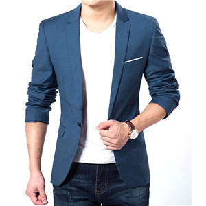 Men Suit Jacket Blazer Cardigan Jaqueta Wedding Suits Jackets-Dollar Bargains Online Shopping Australia