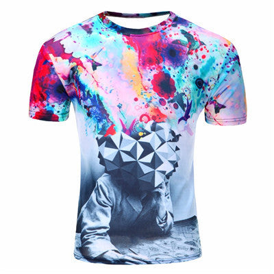 Summer Fashion Thinker Abstract Printing T-shirt Unisex Breathable Casual 3d T Shirt For Men/Women Harajuku Tee Shirt-Dollar Bargains Online Shopping Australia