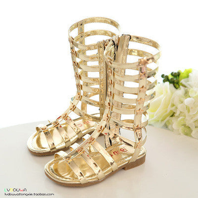 female children sandals princess shoes high shoes cutout gladiator baby boots-Dollar Bargains Online Shopping Australia