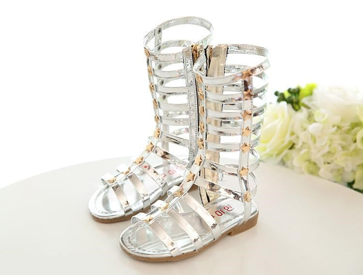 female children sandals princess shoes high shoes cutout gladiator baby boots-Dollar Bargains Online Shopping Australia