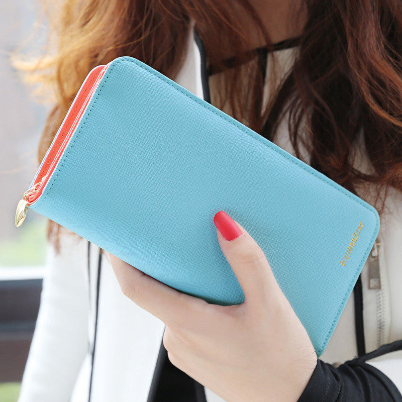 Fashion 7 Colors PU Leather Long Wallets Women Wallets Portable Casual Lady Cash Purse Card Holder Gift-Dollar Bargains Online Shopping Australia