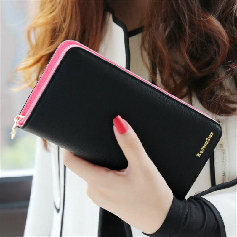 Fashion 7 Colors PU Leather Long Wallets Women Wallets Portable Casual Lady Cash Purse Card Holder Gift-Dollar Bargains Online Shopping Australia