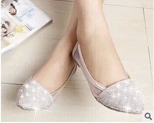 Flats shoes women Plus Size 35-41 Fashion Flats for Women Pointed Toe Soft Flat Heel Shoes Rhinestone flats-Dollar Bargains Online Shopping Australia