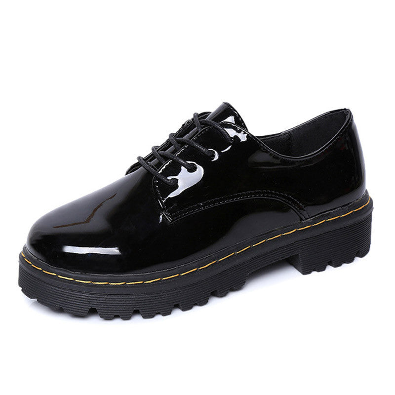 Pink Oxfords Shoes Woman Platform Creepers Patent Leather Flats Casual Lace-Up Loafers Women Brogue Shoes XWD3491-Dollar Bargains Online Shopping Australia