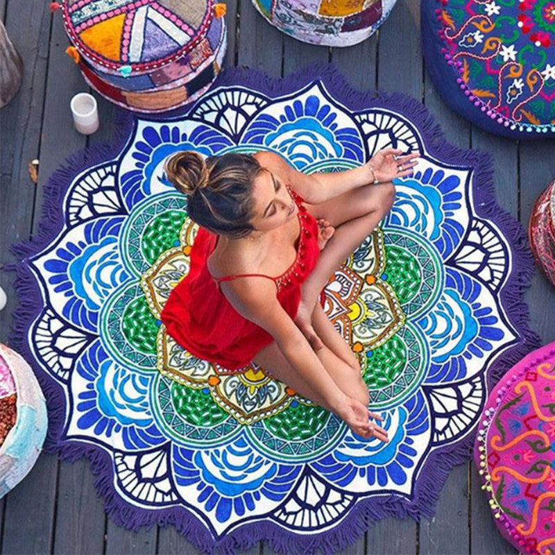 Indian Bohemian Mandalas Tapestry Totem Lotus Wall Hanging Sandy Beach Towels Yoga Mat Blanket Camping Mattress Sleeping Pad-Dollar Bargains Online Shopping Australia